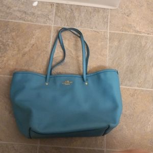 Coach, perry blue, bucket tote